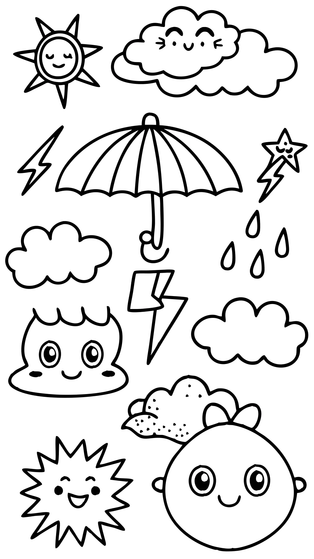 coloring pages for weather